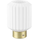 Tri O Bijela/u zlatnoj boji LED stolna lampa s mogućnosti zatamnjivanja sa staklenim sjenilom (visina 19,5 cm) Lord – Cijene