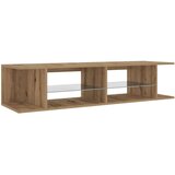 vidaXL TV ormarić s LED svjetlima Artisan hrast 135x39x30 cm | shoptok.hr
