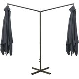  Dvojni senčnik jeklo antraciten 600x300 cm | Shoptok.si