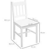  Set od 2 blagovaonske stolice kuhinjske stolice puno drvo 41 cm x 46 5 cm x 85 5 cm bijela | shoptok.hr