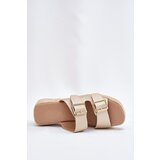 Boto Wedge Sandals For Women With Braiding And Buckles Gold Pasinea | Shoptok.si