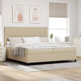  Krevet s opruga kutije Svijetlo siva i bijela. 200 x 200 cm | shoptok.hr