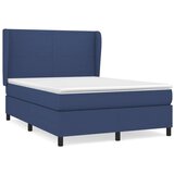 vidaXL Box spring postelja z vzmetnico modra 140x190 cm blag | Shoptok.si