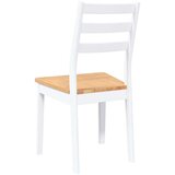 vidaXL Jedilni stoli 2 kosa bele masivne lesene gume | Shoptok.si