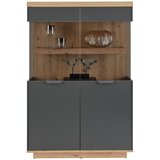 Modern Living Vitrina Jake, Antracit, Barva Hrasta | Shoptok.si