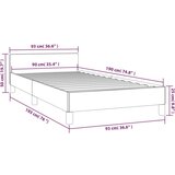 vidaXL okvir za krevet s uzglavljem crni 90x190 cm od tkanine | shoptok.hr
