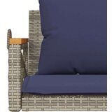  Klupa za ljuljanje s jastucima siva 109x62x40 cm od poliratana | shoptok.hr