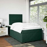 Box spring krevet s madracem tamnozeleni 120x200 cm baršunasti | shoptok.hr