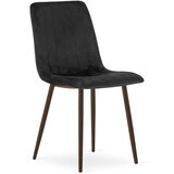 Lava stolica - crni baršun / noge od oraha x 2 | shoptok.hr
