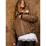 Sinsay Jakna od imitacije brušene kože s ovratnikom | shoptok.hr