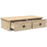 vidaXL Stenska polica s predali sonoma hrast 60x28x15 cm inž. les | Shoptok.si