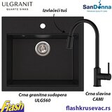  Granitna sudopera Ulgranit ULG560 (CRNA) + slavina - SET Slavina izvlačeći tuš Cene