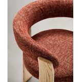 Kave Home Jedilni stol iz masivnega jesena v barvi terakote Granite – | Shoptok.si