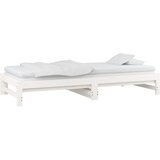  Dnevni ležaj na izvlačenje bijeli 2x(80x200)cm masivna borovina | Eponuda.ba