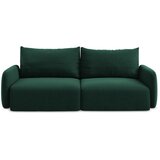 Makamii Temno zelena žametna raztegljiva/s prostorom za shranjevanje sedežna garnitura 238 cm Kalena – | Shoptok.si