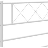  Metalni okvir kreveta uzglavlje i podnožje bijeli 100x200 cm | shoptok.hr