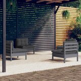 Maison Chic Seti vrtnega pohištva - Vrtna garnitura - Vrtni pohištvo set 4-delna z antracit blazinami borovina, (21809335) | Shoptok.si