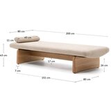 Kave Home Bež/u prirodnoj boji ležaljka od šenila (promjenjiva) Topaz – | shoptok.hr