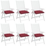  Jastuci za stolice 6 kom boja vina 40x40x7 cm tkanina Oxford | shoptok.hr
