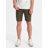 Ombre One-color men's shorts with cargo pockets - dark olive | Eponuda.ba