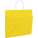  Papirnate vrećice 50 kom s ručkama žute 32x22x28 cm | shoptok.hr