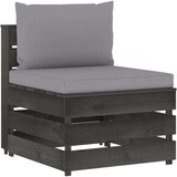 vidaXL Modularna srednja sofa s jastucima od sivo impregniranog drva | shoptok.hr