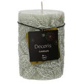 Dekordom Pillar candle paraffin leaf 10cm 880268 - Mint - KMG
