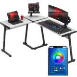 Huzaro gaming ugaoni sto hero 6.0 rgb white
