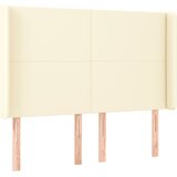  LED uzglavlje krem 147 x 16 x 118/128 cm od umjetne kože | shoptok.hr