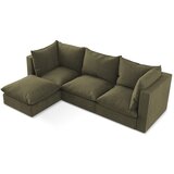 Makamii Kaki zelena kutna garnitura (s lijevim kutom/s ležaljkom) Manao – | shoptok.hr