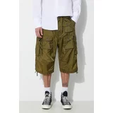 Engineered Garments Kratke hlače FA Short za muškarce, boja: zelena, OR276.DZ027