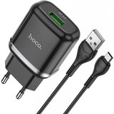 Hoco pametni hišni polnilec n3 18w z 3.0 qc usb vtičem in s polnilnim kablom microusb črn Cene