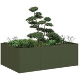 vidaXL Sadilnik olivno zelena 120x80x40 cm Jeklo | Shoptok.si