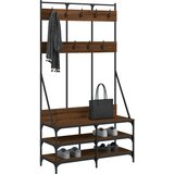  Stalak za odjeću i cipele smeđa boja hrasta 100x40x184 cm | shoptok.hr