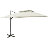 vidaXL Konzolni suncobran s dvostrukim vrhom 300 x 300 cm boja pijeska | shoptok.hr