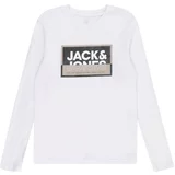 Jack & Jones Majica 'LOGAN' temno bež / grafit / bela
