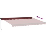 Tenda na ručno uvlačenje bordo 500 x 350 cm | Eponuda.com