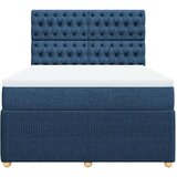  Krevet s oprugama i madracem plavi 140 x 190 cm od tkanine | shoptok.hr