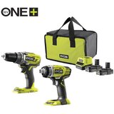 Ryobi ONE+ set akumulatorska bušilica i udarni odvijač 18V R18DDID-220S | shoptok.hr