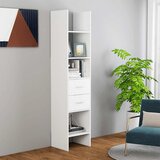 Ormarić za knjige bijeli 40 x 35 x 180 cm od konstruiranog drva | shoptok.hr