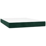  s oprugama i madracem tamnozeleni 140x190 cm baršunasti | shoptok.hr