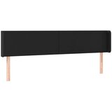  Vzglavje z ušesi črno 183x16x78/88 cm umetno usnje, (20793876) | Shoptok.si
