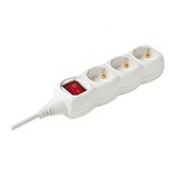 Home Produžni kabel, 3 utičnice, prekidač, 1.0mm², 5 met, bijeli | Eponuda.ba