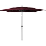 vidaXL Senčnik aluminij bordo rdeč 2,5x2,5 m, (20729323) | Shoptok.si