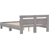  Okvir za krevet s uzglavljem boja hrasta 120x200 cm drveni Siva 120 x 200 cm | shoptok.hr
