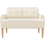  Ljubavni kauč s gumbima Krem 117 x 67 x 77 cm Bouclé | Eponuda.com