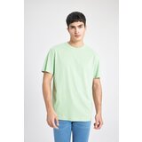 Defacto New Regular Fit Bicycle Collar Basic Short Sleeve 100% Cotton T-shirt Cene