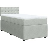 Box spring krevet s madracem svjetlosivi 90x190 cm baršunasti | shoptok.hr