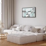  Slika - Colorful Town (1 Part) Wide 90x60 U crnom drvenom okviru | shoptok.hr