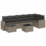  8-dijelni set vrtnih sofa od poliratana s jastucima sivi | shoptok.hr